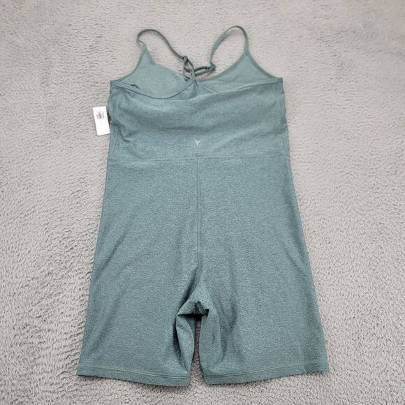 Old Navy Bodysuit Womens Large‎ Green Cloud+ Racerback 6" Inseam Gym Workout - Picture 5 of 13